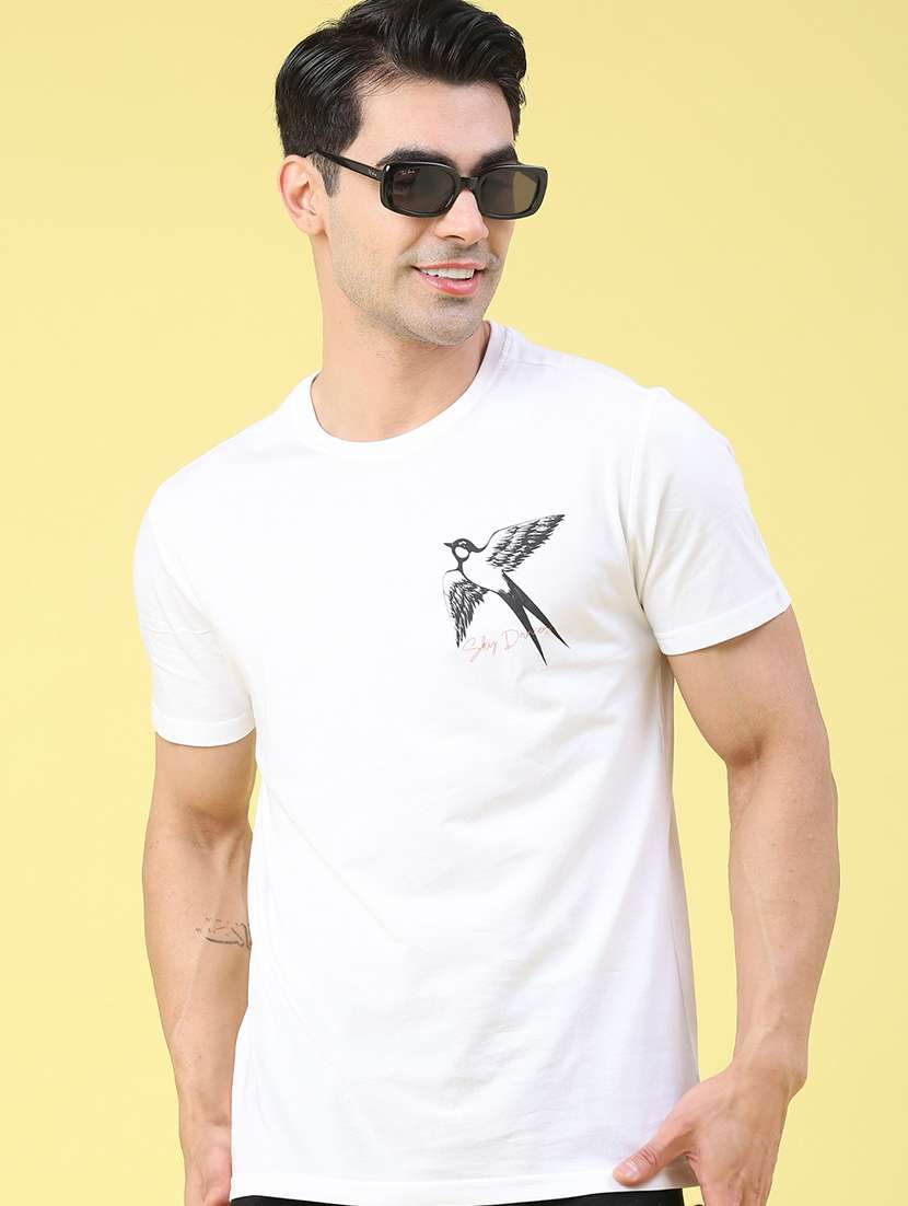 men printed short sleeve regular fit t-shirt - 21952473 -  Standard Image - 1