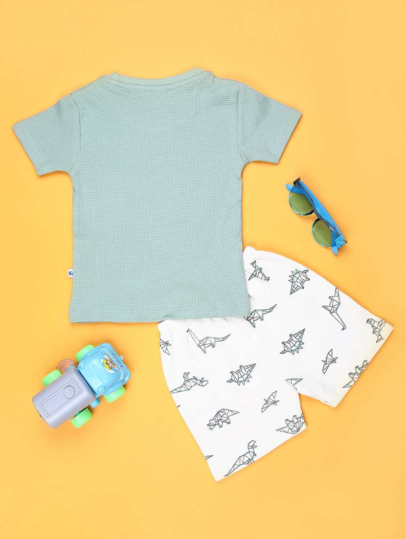 boys printed t-shirt and short co-ord set - 21953543 - Standard Image - 1