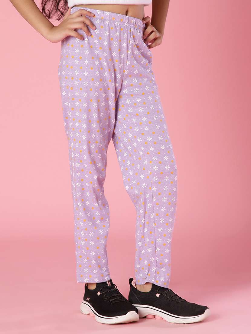 girls printed mid rise pyjama - 21953639 -  Standard Image - 1