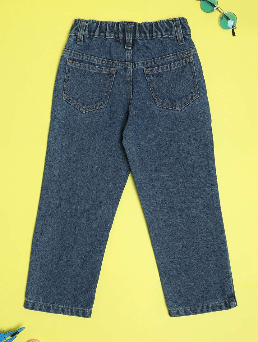 boys solid mid rise jeans - 21953651 -  Standard Image - 1