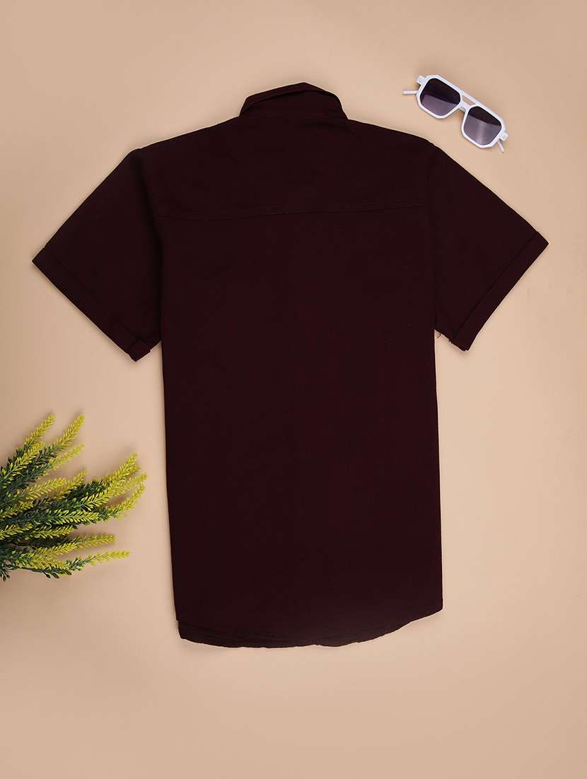 boys solid short sleeve regular fit shirt - 21953851 -  Standard Image - 1