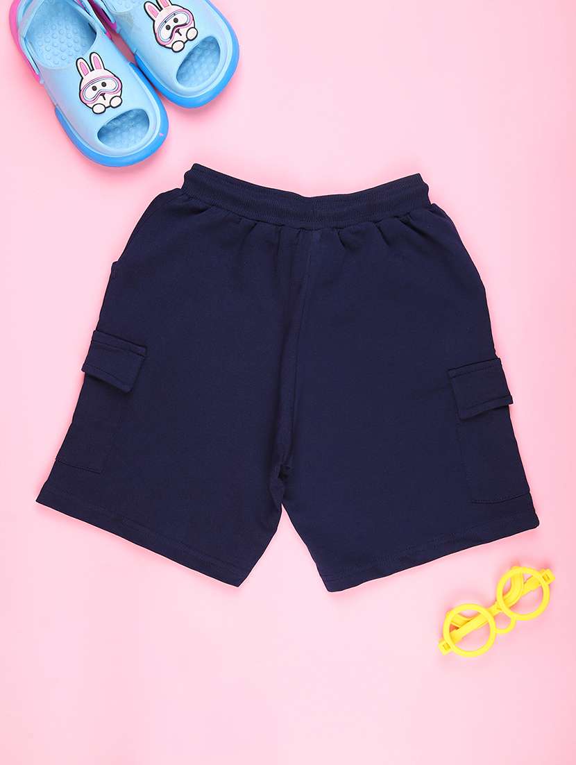 boys solid mid rise cargo shorts - 21953874 -  Standard Image - 1