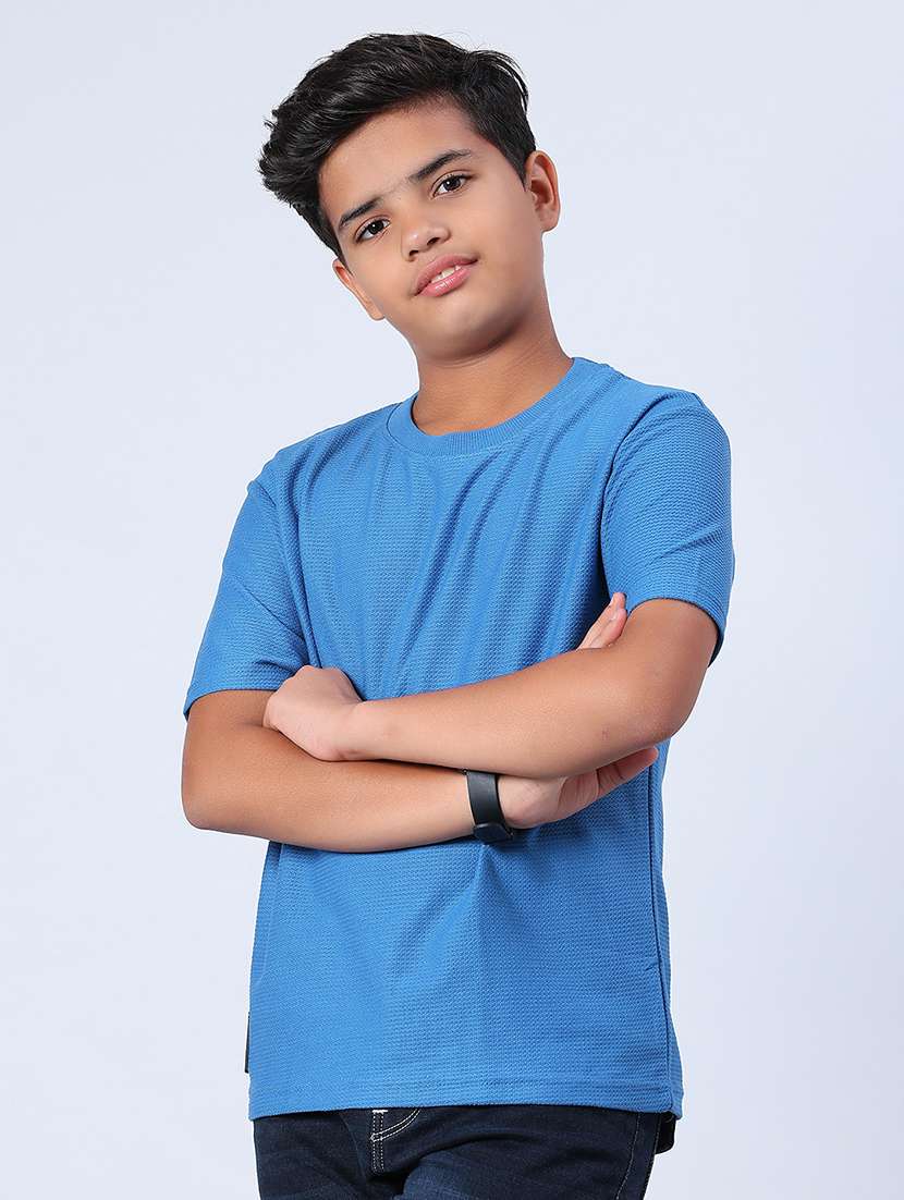 boys solid short sleeve regular fit shirt - 21953895 -  Standard Image - 1
