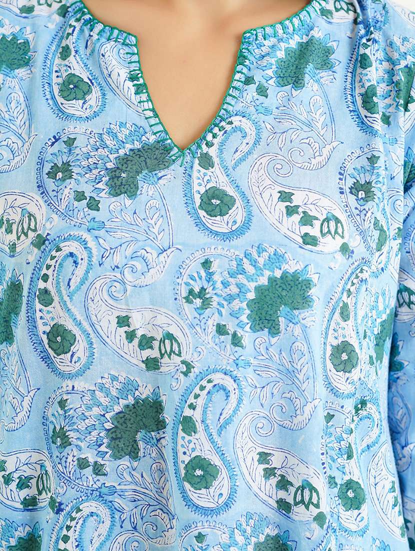 women three quarter sleeve a-line kurta - 21954029 - Standard Image - 4