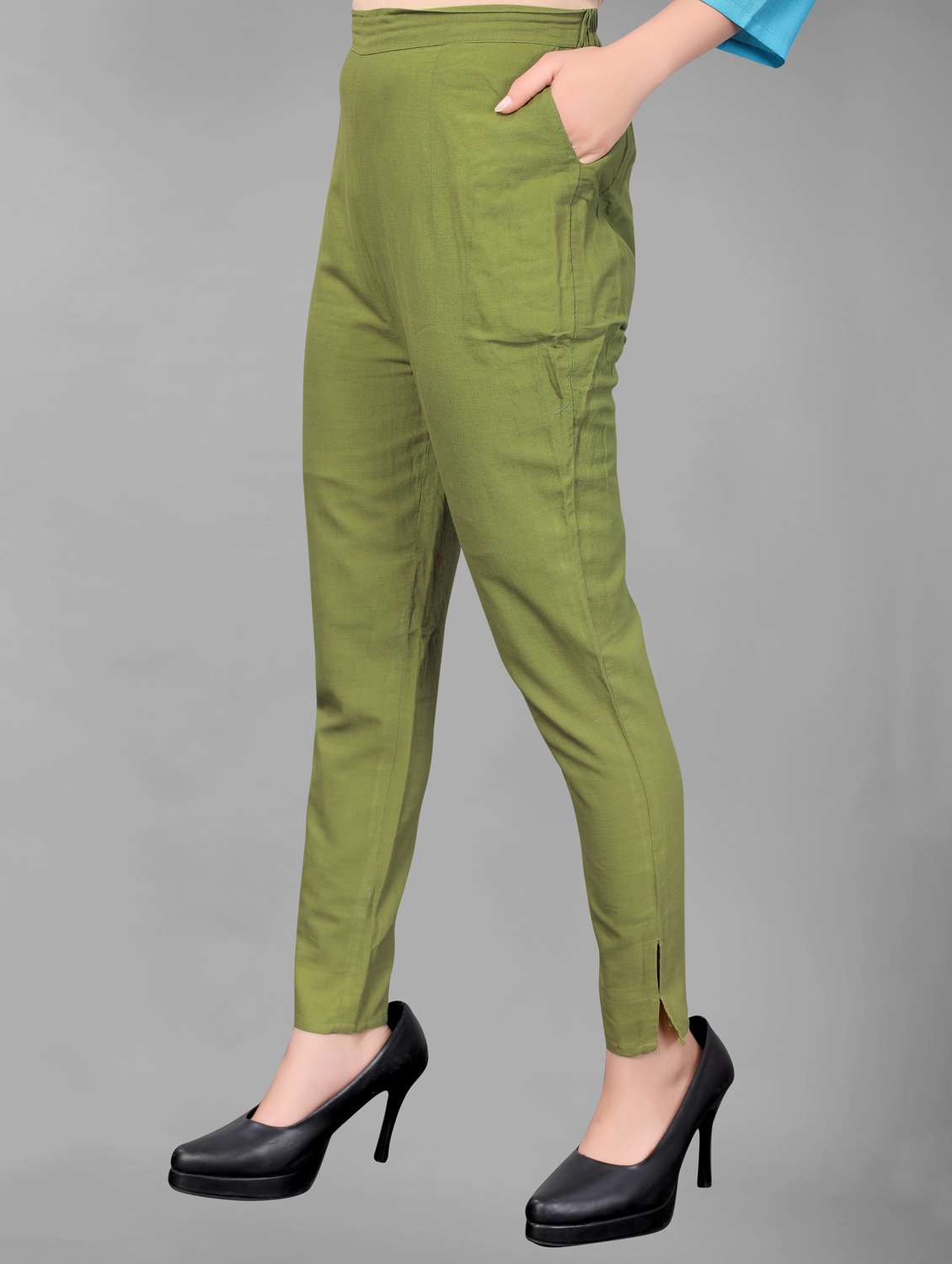 women three quarter sleeve kurta pant set - 21954052 -  Standard Image - 4