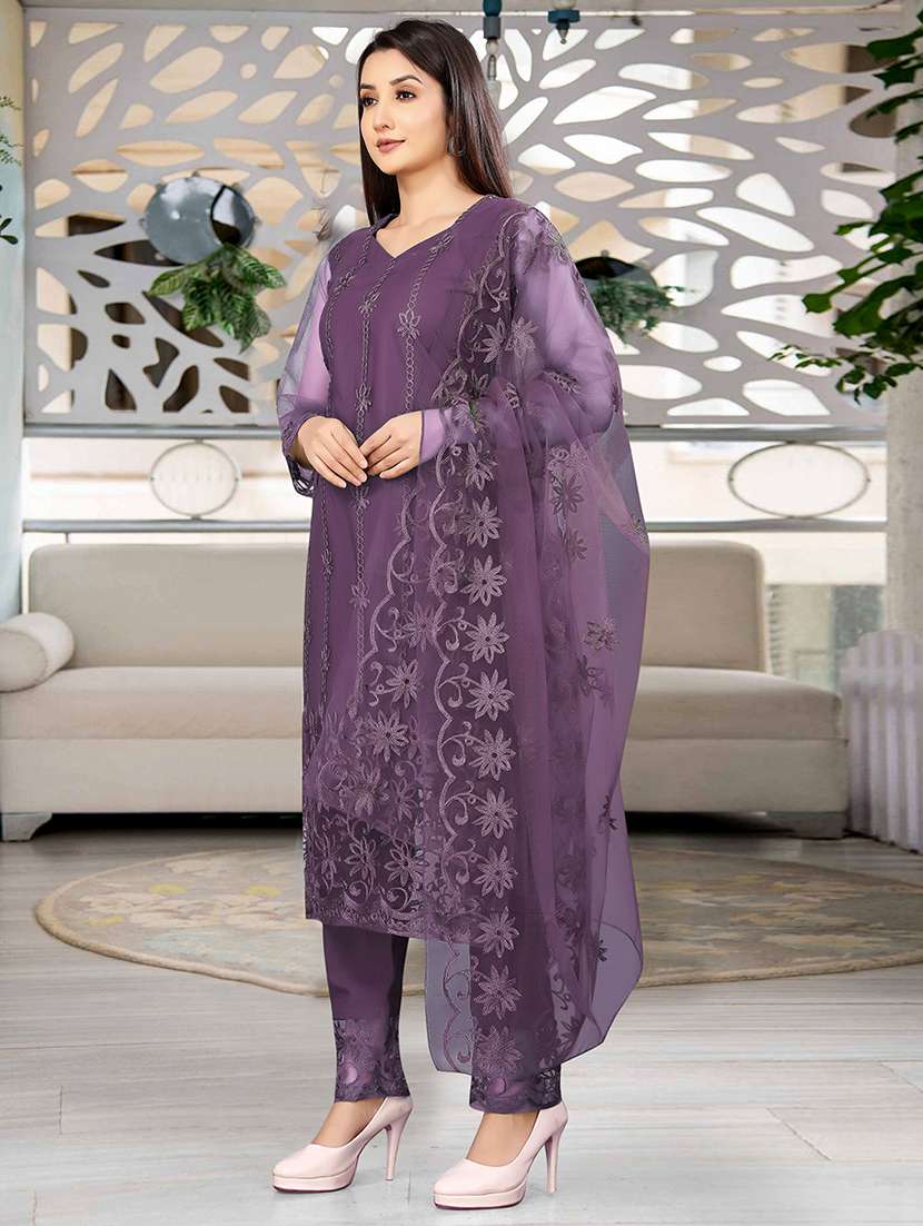women three quarter sleeve kurta pant with dupatta set - 21954149 -  Standard Image - 1