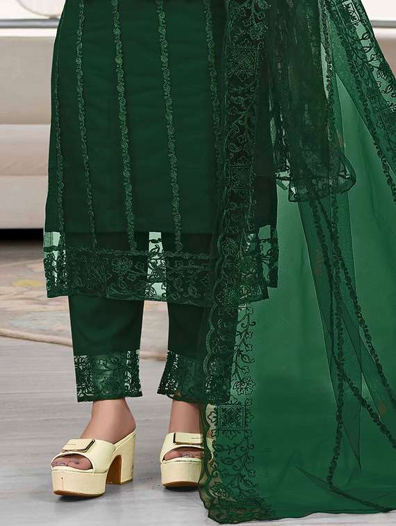 women embroidered long sleeve kurta pant with dupatta set - 21954191 -  Standard Image - 6