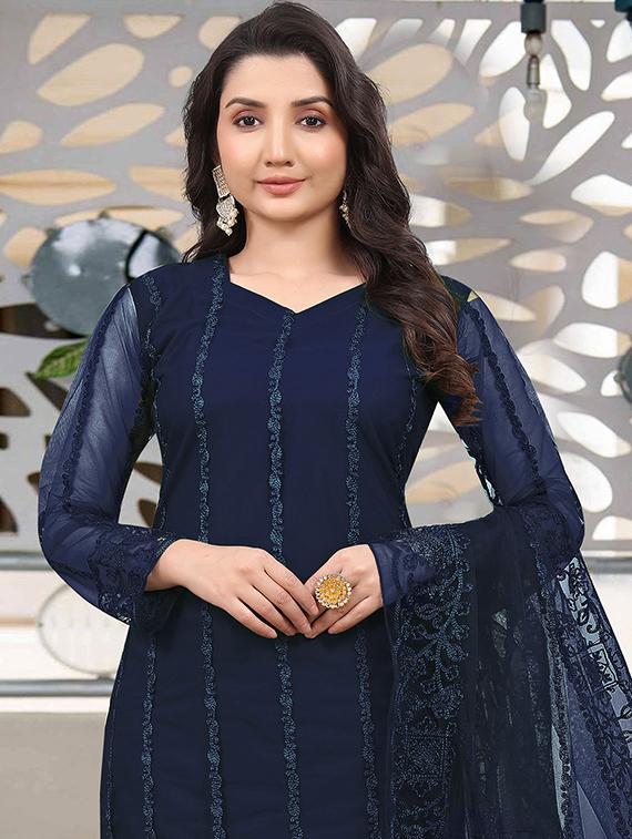 women embroidered long sleeve kurta pant with dupatta set - 21954193 - Standard Image - 4