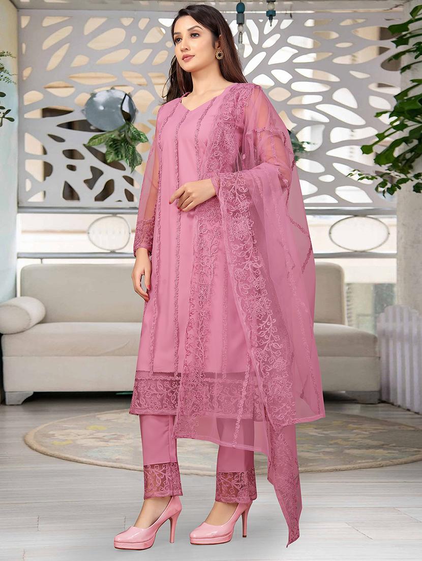 women embroidered long sleeve kurta pant with dupatta set - 21954194 -  Standard Image - 1