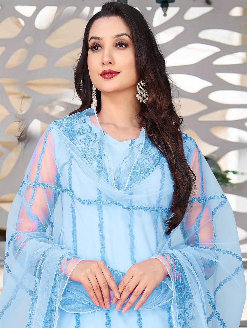 women embroidered long sleeve kurta pant with dupatta set - 21954197 - Standard Image - 4