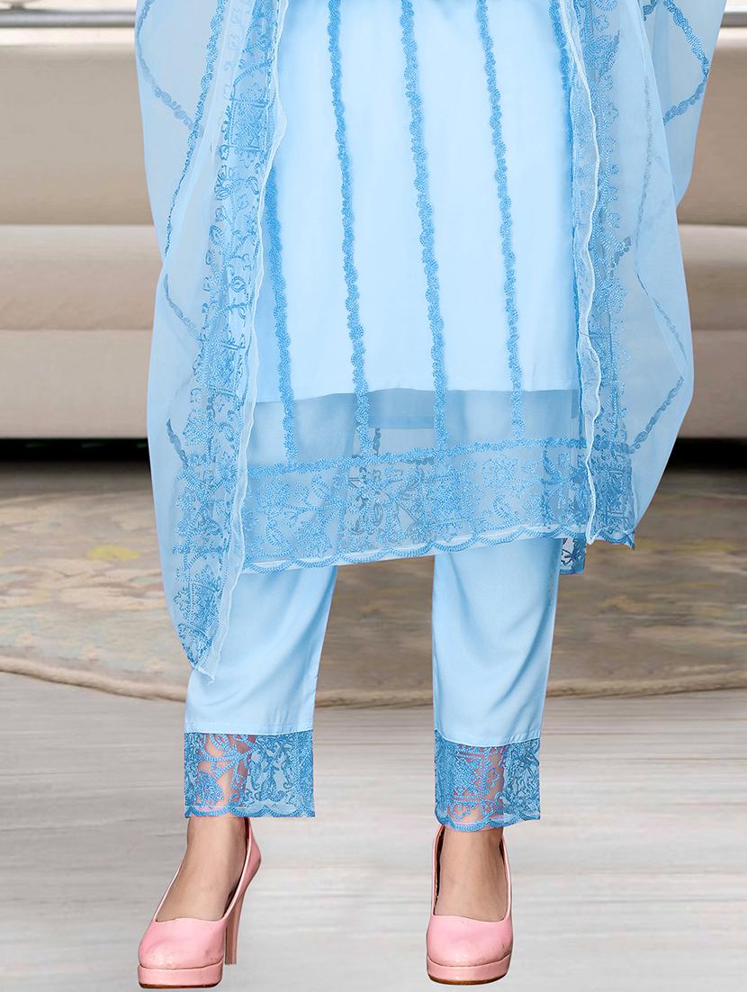 women embroidered long sleeve kurta pant with dupatta set - 21954197 - Standard Image - 6