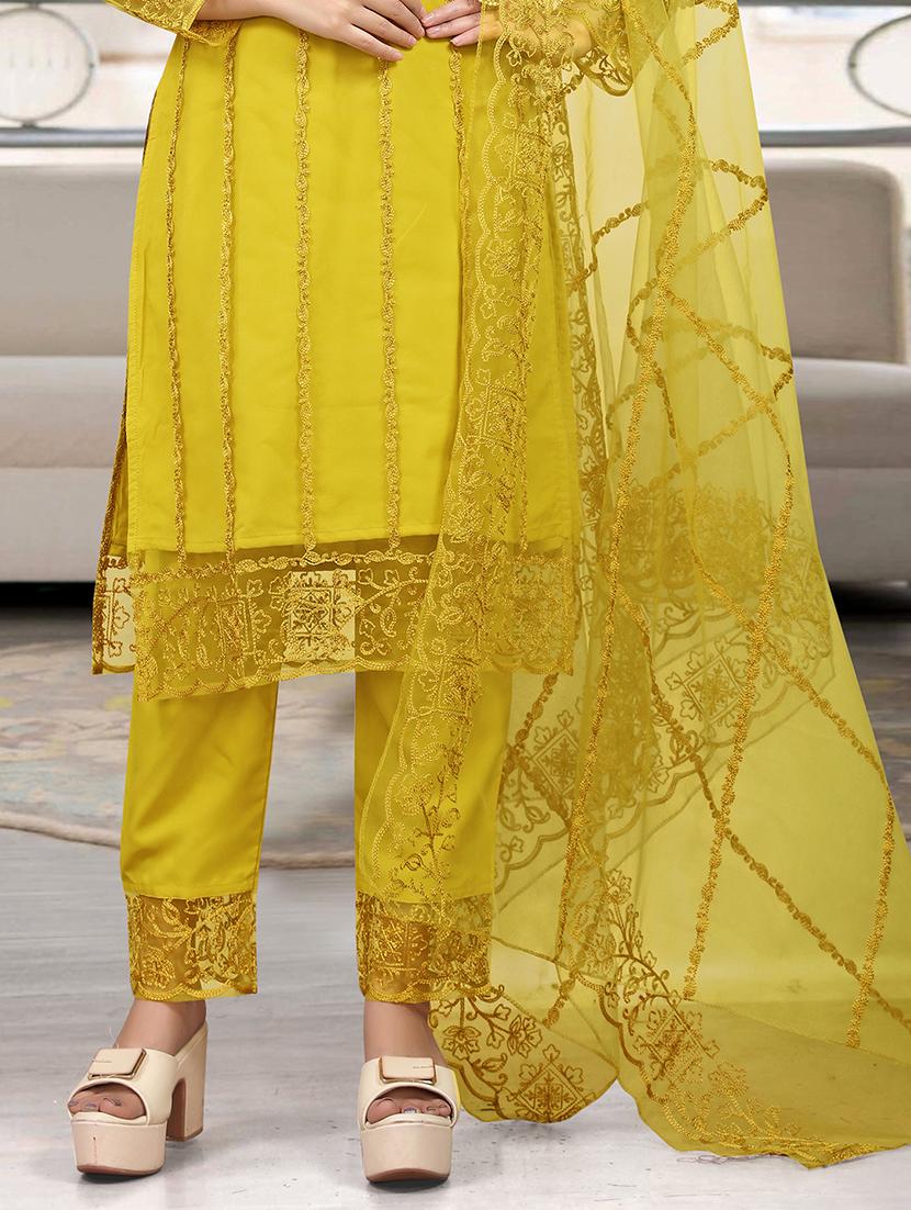women embroidered long sleeve kurta pant with dupatta set - 21954199 - Standard Image - 6