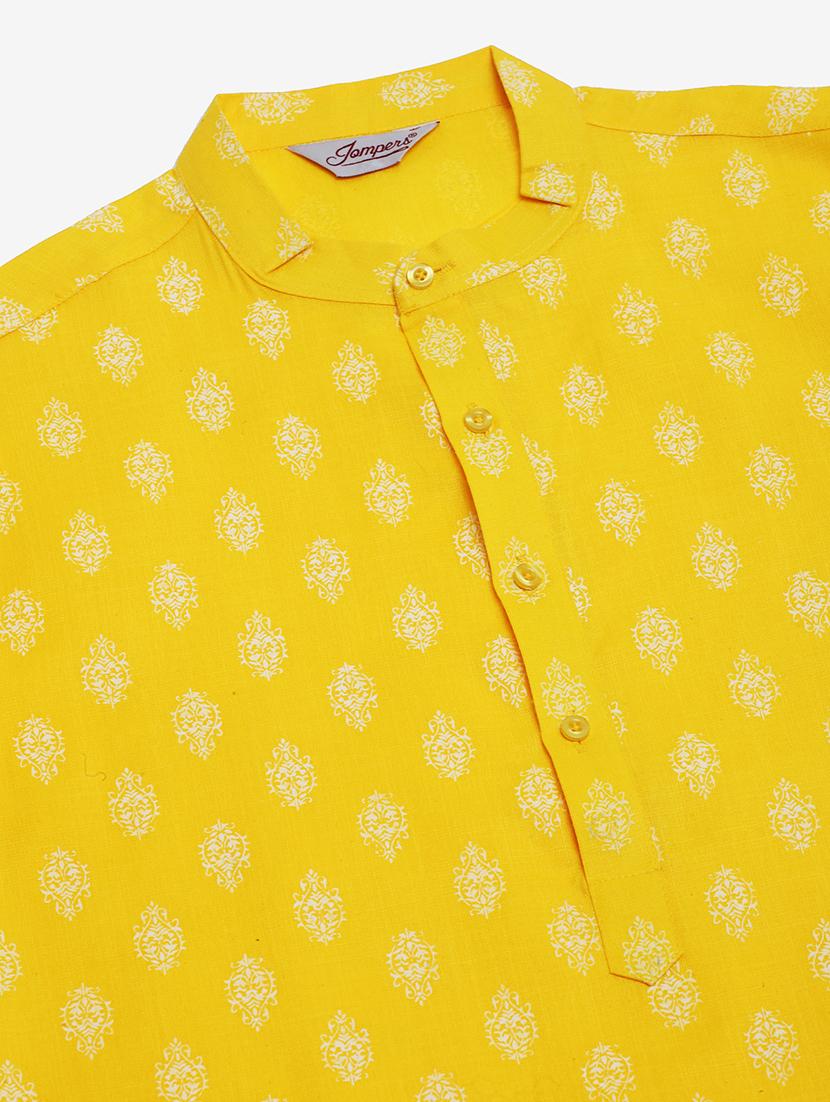 men mandarin neck kurta pyjama ethnic wear set - 21954375 - Standard Image - 4