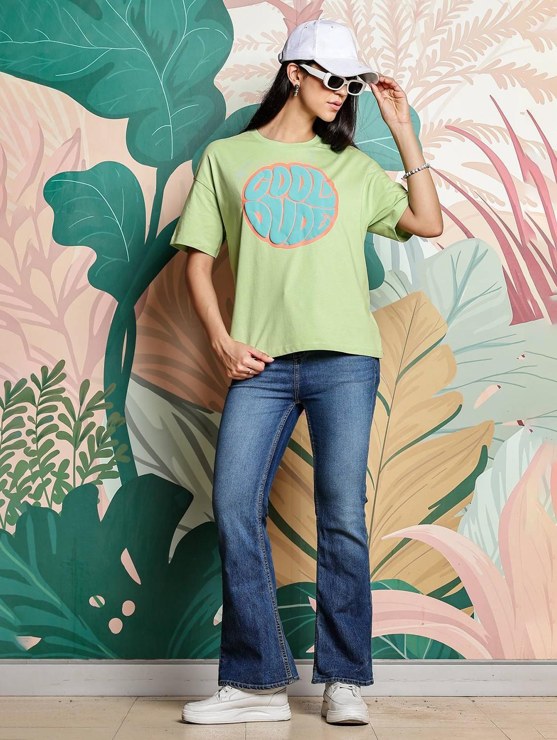 women printed short sleeve loose fit t-shirt - 21954482 - Standard Image - 6