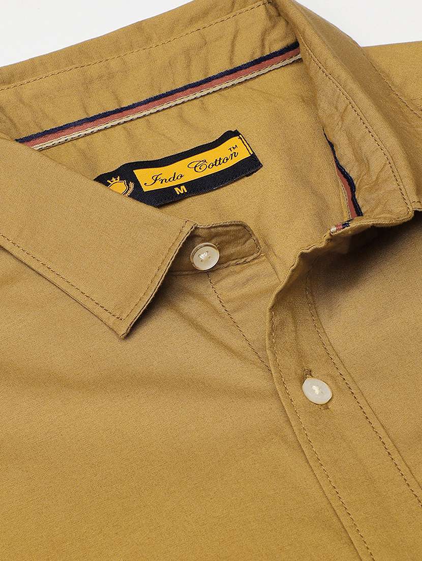 men solid long sleeve regular fit casual shirt - 21954508 -  Standard Image - 4
