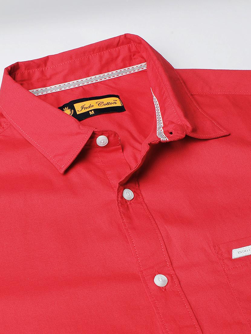 men solid short sleeve regular fit casual shirt - 21954509 - Standard Image - 4