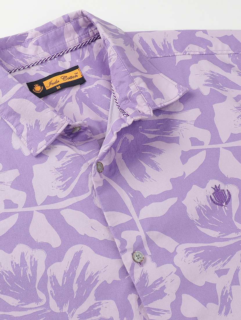 men printed short sleeve regular fit casual shirt - 21954519 -  Standard Image - 4