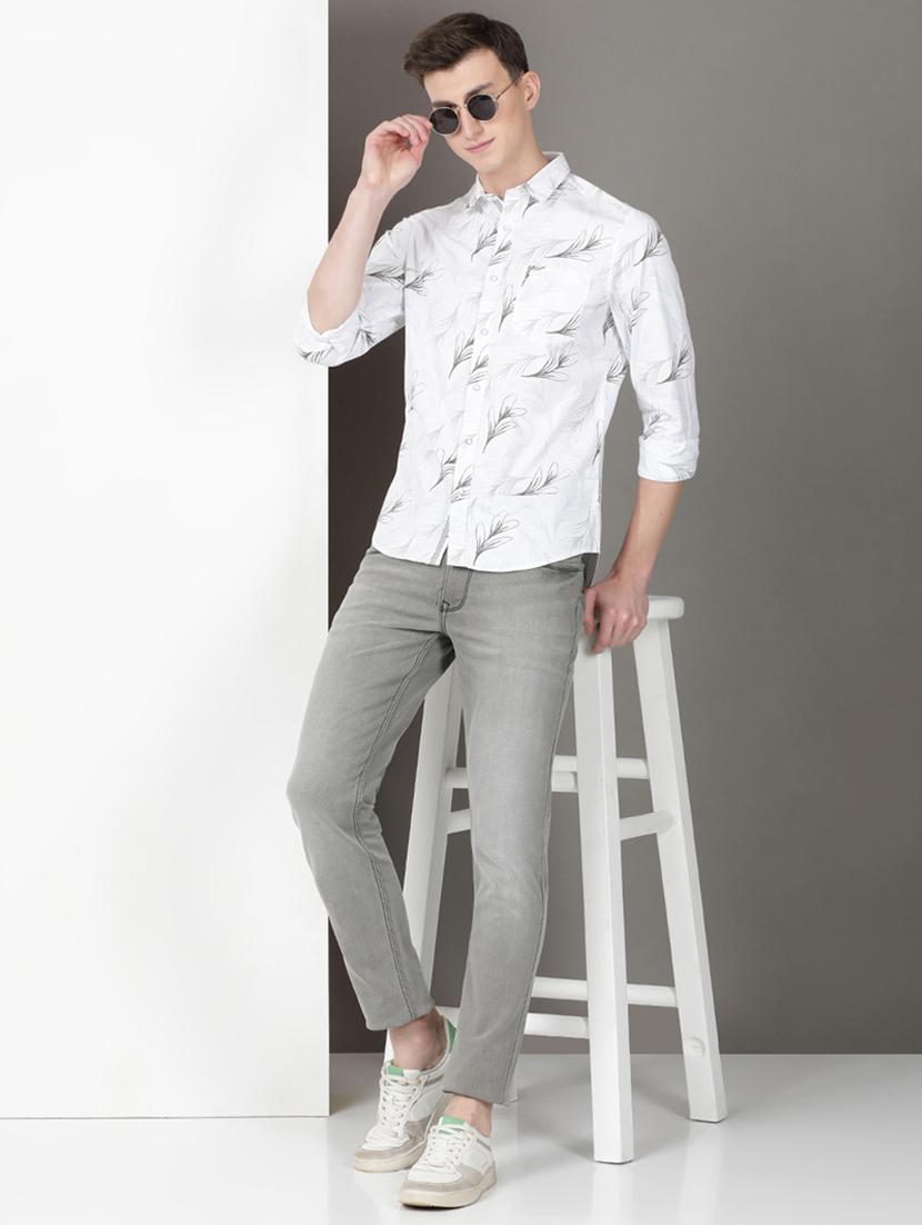 men printed long sleeve regular fit casual shirt - 21954530 - Standard Image - 4