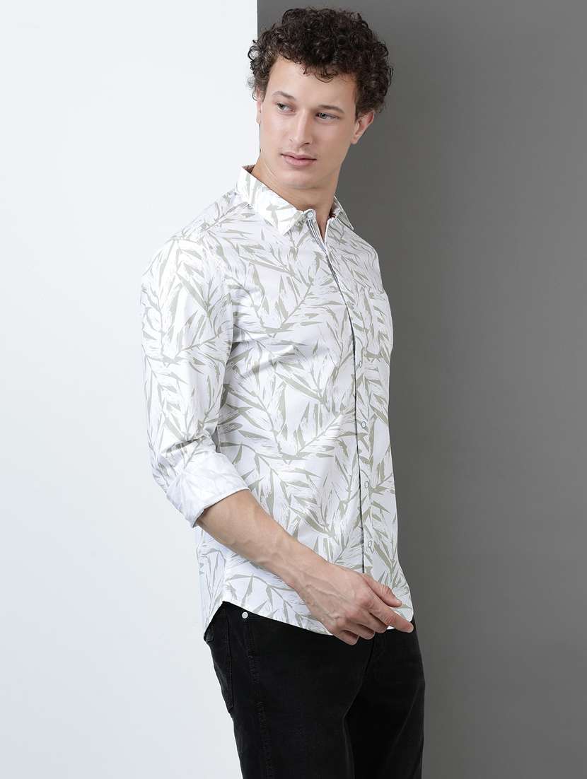men printed long sleeve regular fit casual shirt - 21954532 -  Standard Image - 1