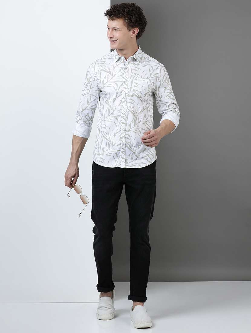 men printed long sleeve regular fit casual shirt - 21954532 -  Standard Image - 4