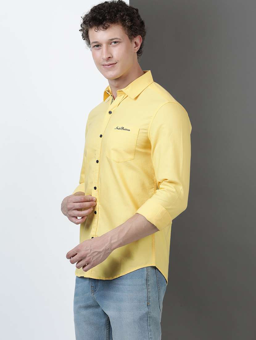 men solid long sleeve regular fit casual shirt - 21954535 -  Standard Image - 1
