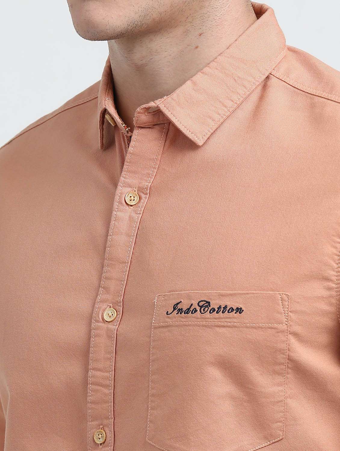 men solid long sleeve regular fit casual shirt - 21954536 -  Standard Image - 4