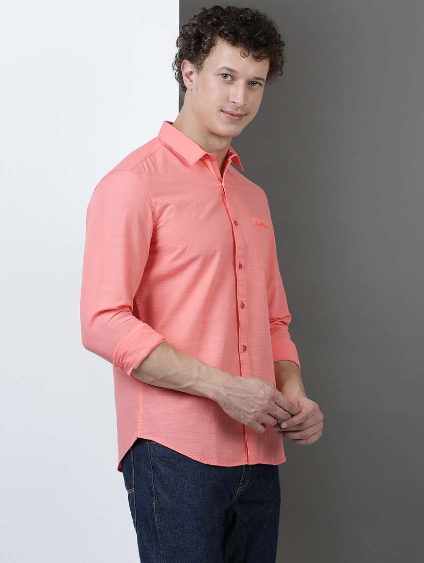 men solid long sleeve regular fit casual shirt - 21954553 -  Standard Image - 1