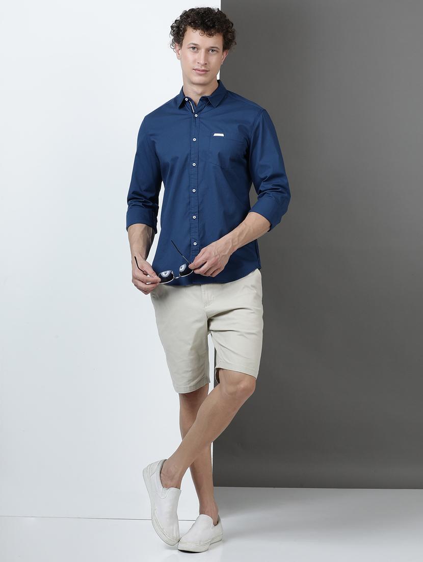 men solid long sleeve regular fit casual shirt - 21954555 - Standard Image - 4