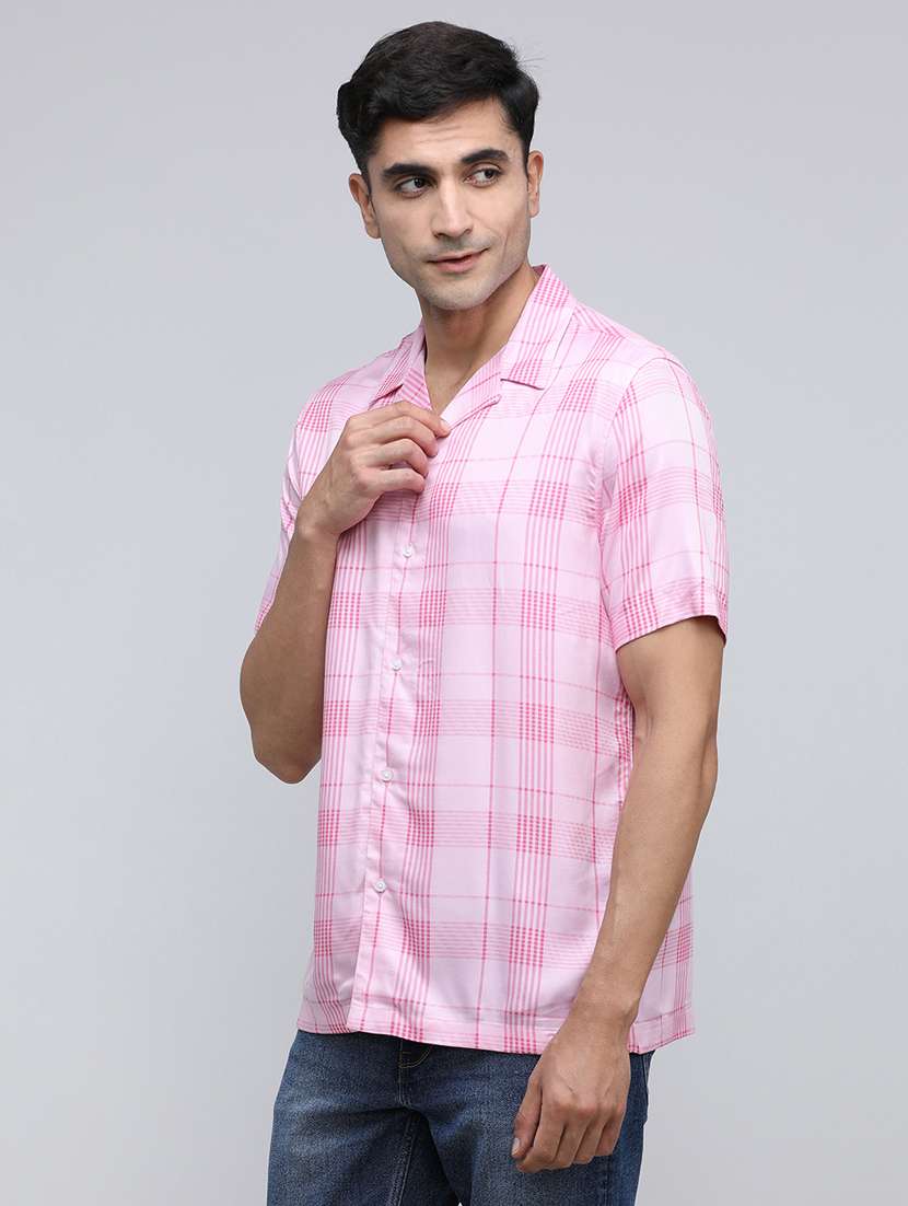 men checkered short sleeve regular fit casual shirt - 21954557 -  Standard Image - 1