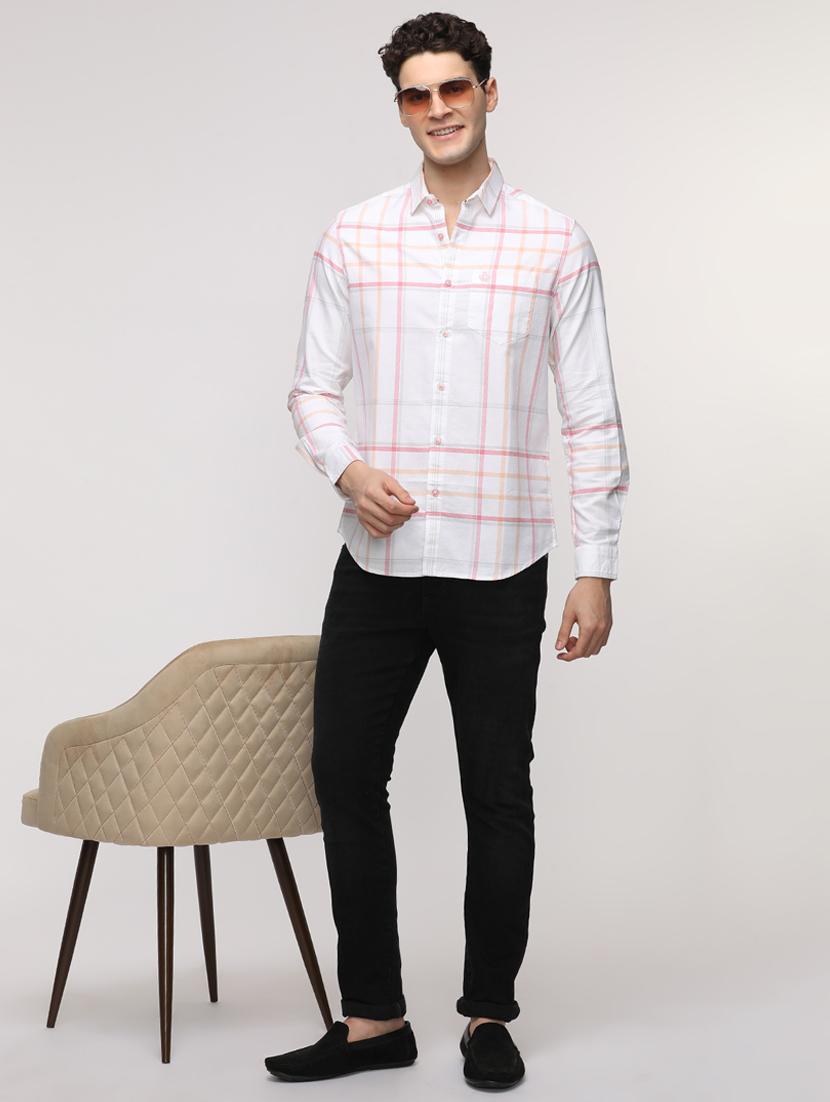 men checkered long sleeve regular fit casual shirt - 21954562 - Standard Image - 4