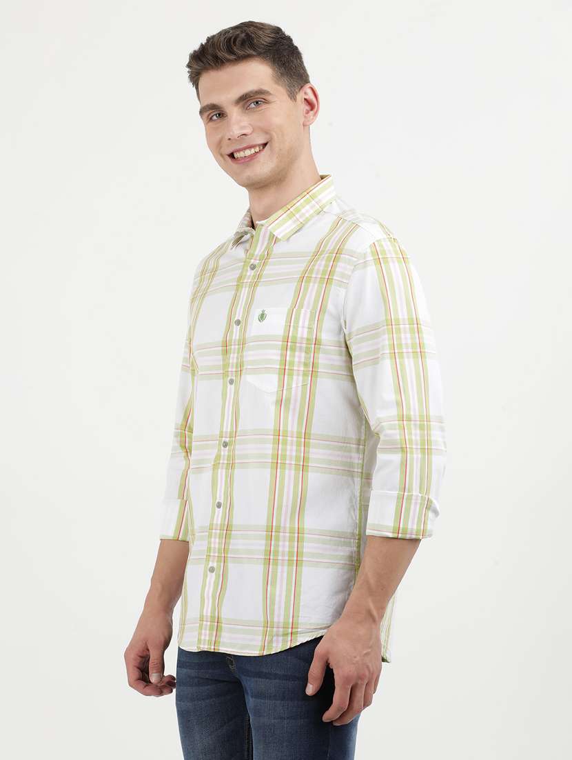 men checkered long sleeve regular fit casual shirt - 21954564 -  Standard Image - 1