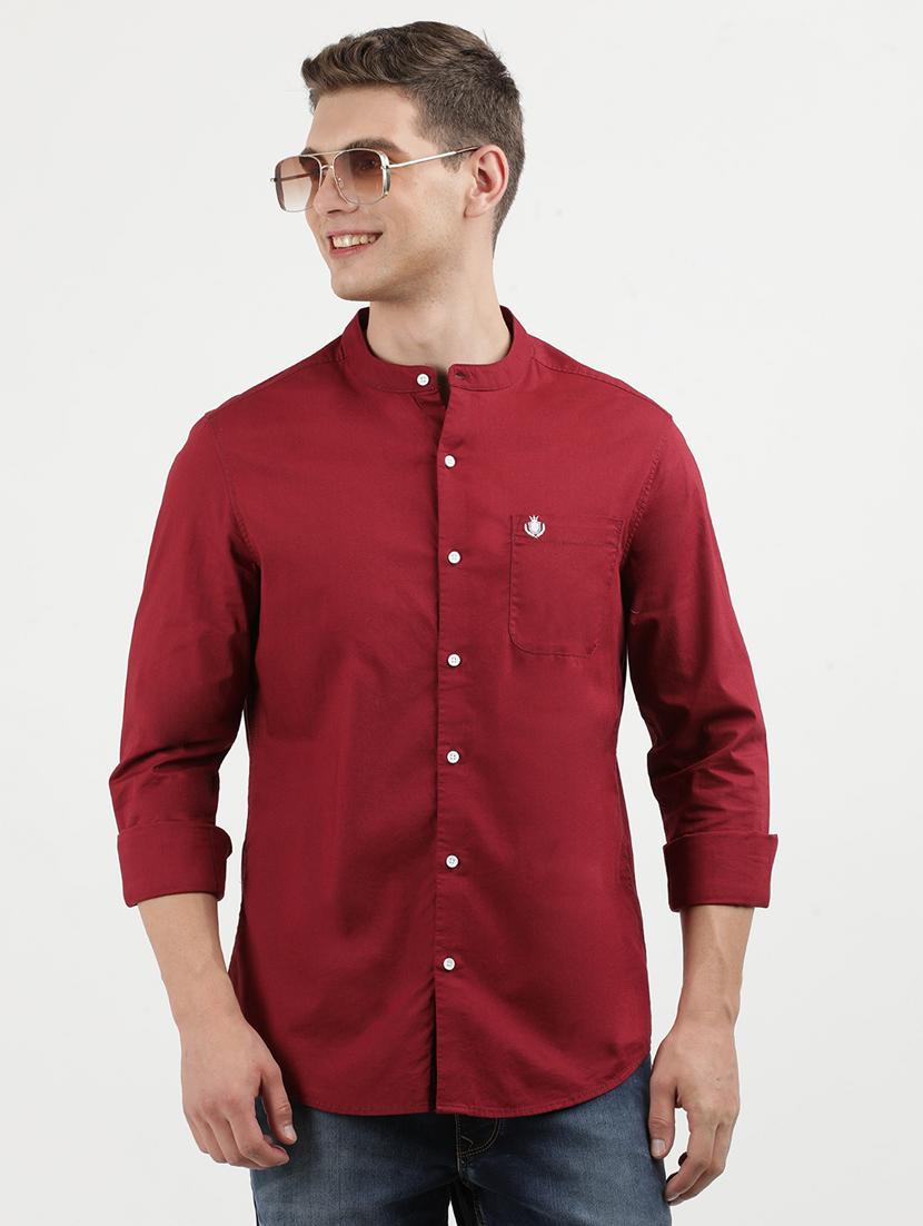 men solid long sleeve regular fit casual shirt - 21954583 -  Standard Image - 1