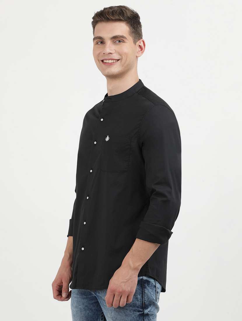 men solid long sleeve regular fit casual shirt - 21954586 -  Standard Image - 1