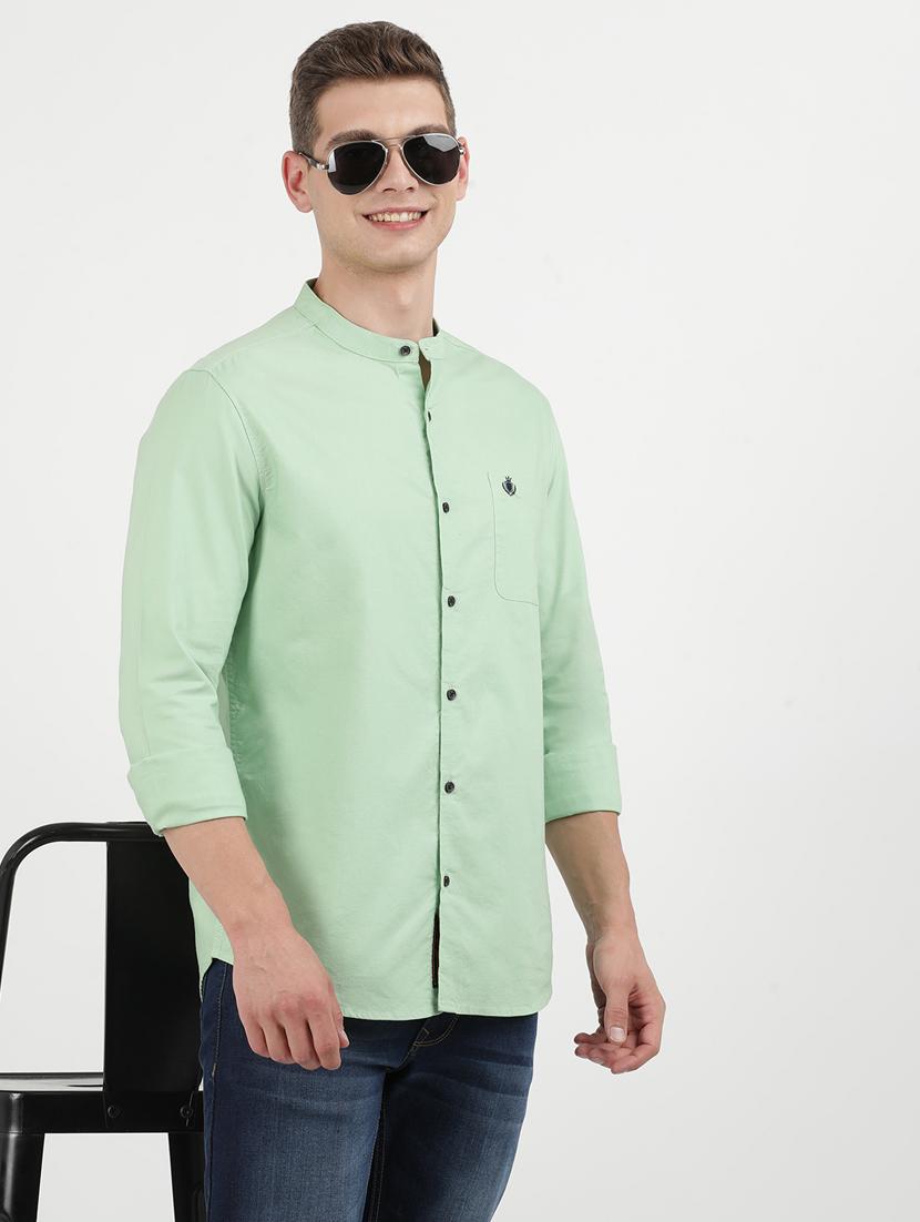 men solid long sleeve regular fit casual shirt - 21954588 - Standard Image - 1