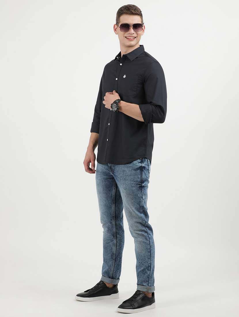 men solid long sleeve regular fit casual shirt - 21954594 -  Standard Image - 4