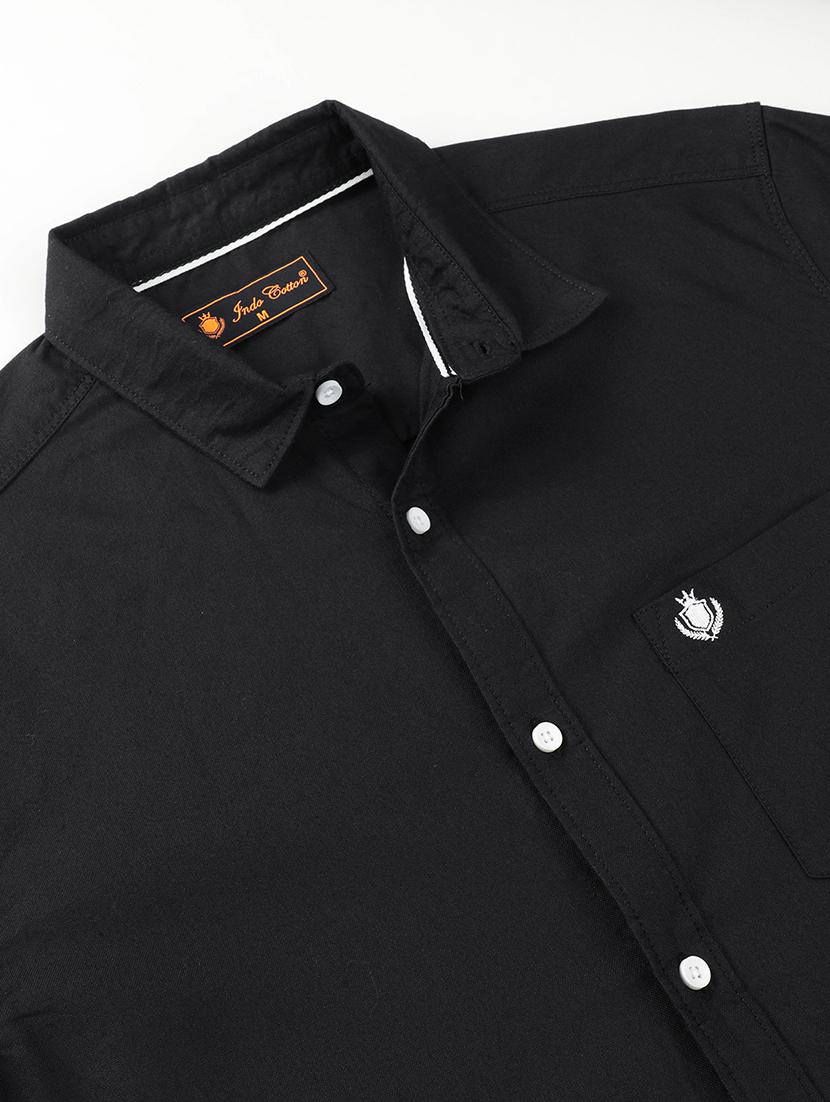men solid long sleeve regular fit casual shirt - 21954595 - Standard Image - 4