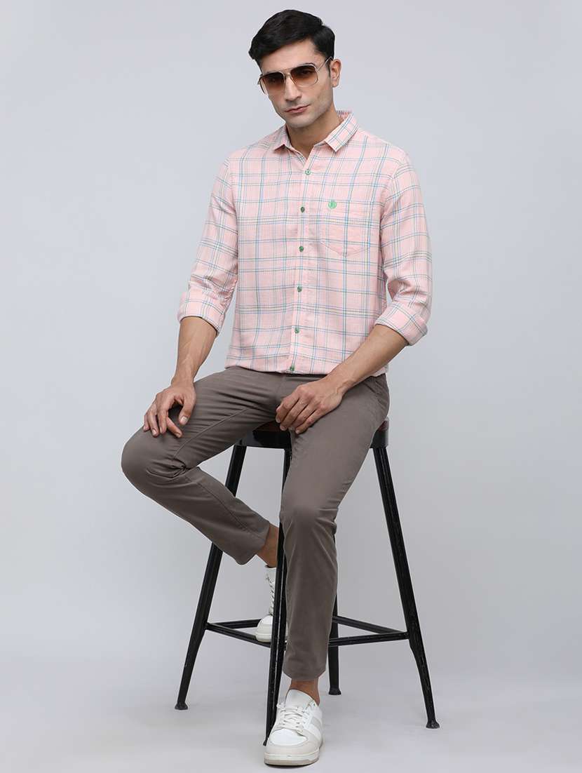 men checkered long sleeve regular fit casual shirt - 21954598 -  Standard Image - 4