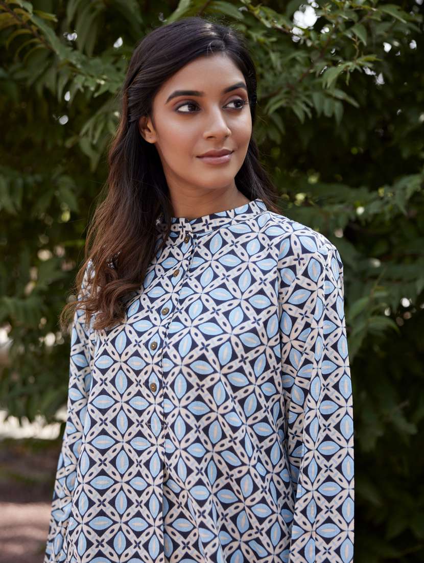 women printed long sleeve ethnic co ord set - 21954614 - Standard Image - 4