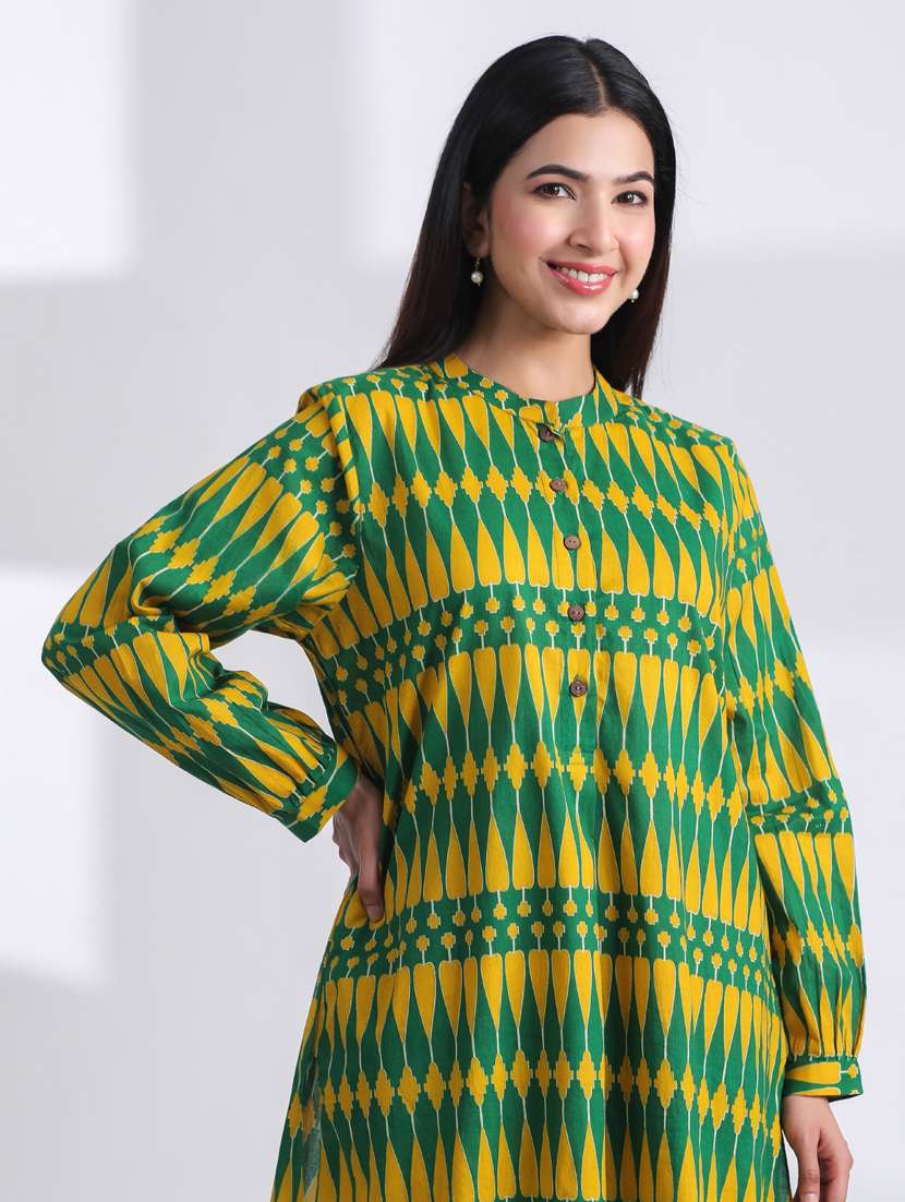 women printed long sleeve ethnic co ord set - 21954617 - Standard Image - 4