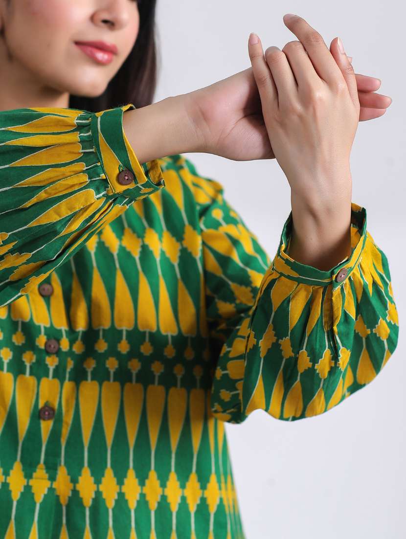 women printed long sleeve ethnic co ord set - 21954617 - Standard Image - 6