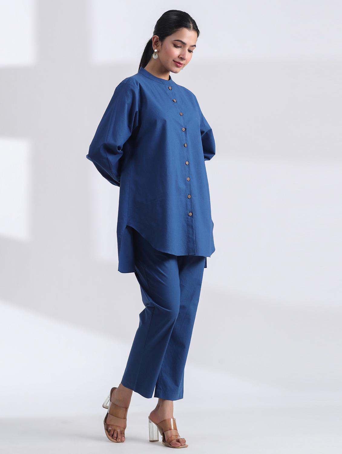 women solid long sleeve ethnic co ord set - 21954620 - Standard Image - 1