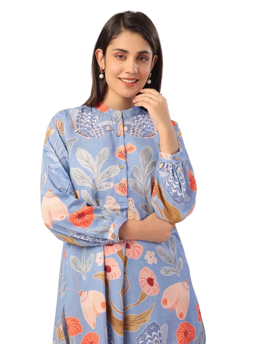 women printed long sleeve ethnic co ord set - 21954623 - Standard Image - 4