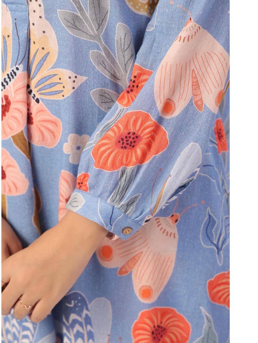 women printed long sleeve ethnic co ord set - 21954623 - Standard Image - 6