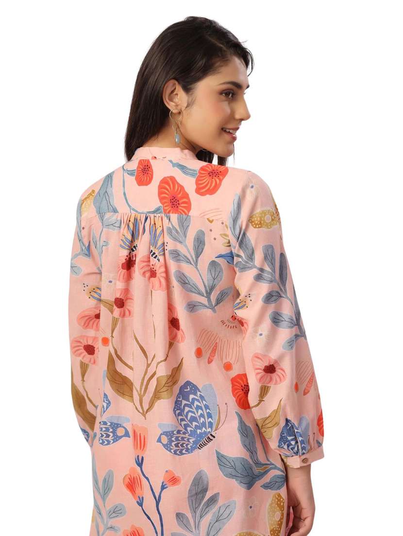 women printed long sleeve ethnic co ord set - 21954624 - Standard Image - 4