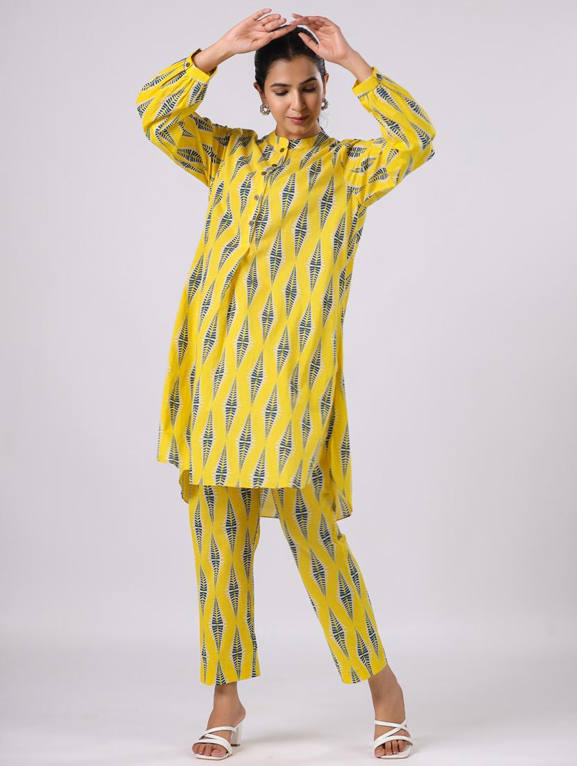 women printed long sleeve ethnic co ord set - 21954631 - Standard Image - 1