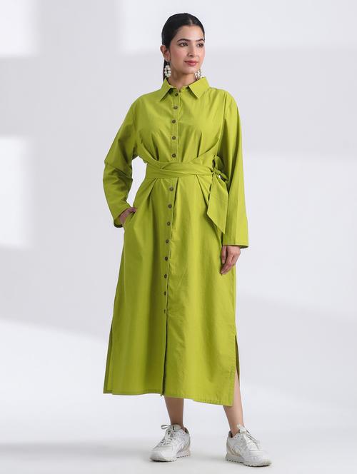 women solid long sleeve shirt dress  - 21954640 -  Standard Image - 0