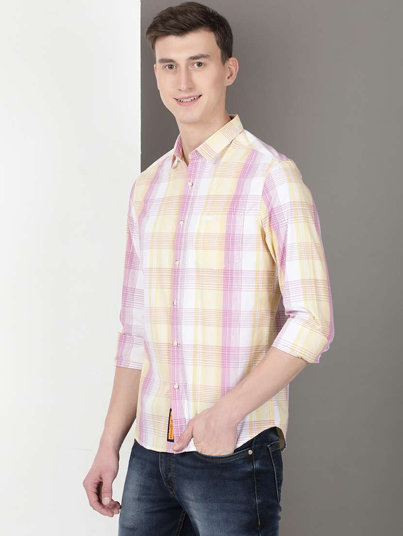 men checkered long sleeve regular fit casual shirt - 21954653 -  Standard Image - 1