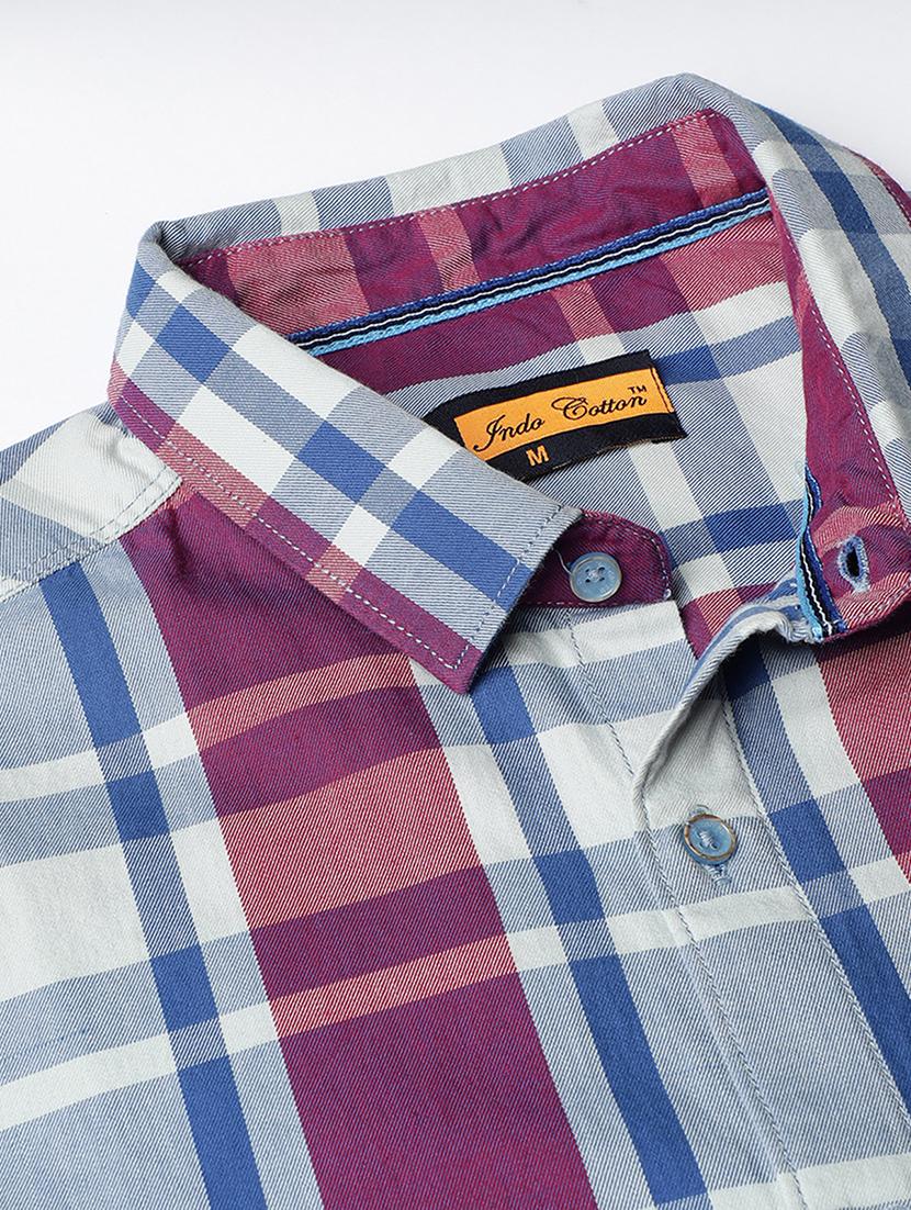 men checkered long sleeve regular fit casual shirt - 21954654 - Standard Image - 4