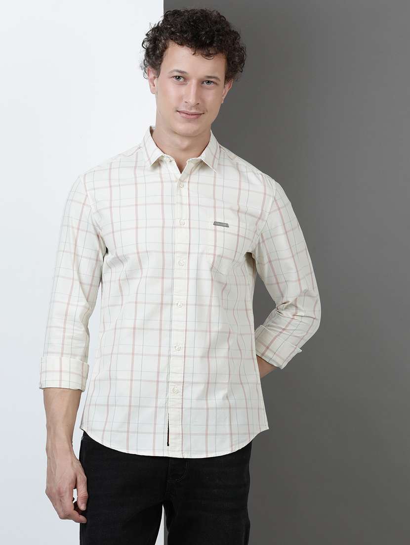 men checkered long sleeve regular fit casual shirt - 21954656 -  Standard Image - 1