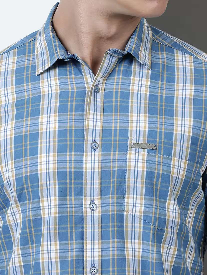 men checkered long sleeve regular fit casual shirt - 21954657 -  Standard Image - 1